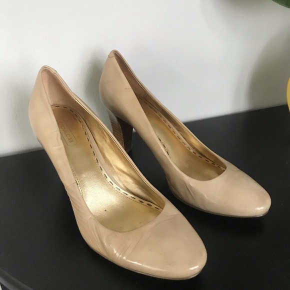 Coach Shoes Coach Nude Patent Leather Pumps Size 7 Poshmark